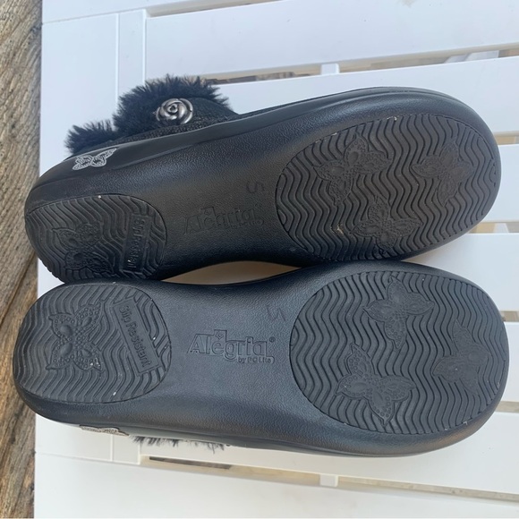 ALEGRIA Meri 553 Black Roses Faux Fur Lined Boots Size EU 36/US 6/6.5 - Picture 8 of 9